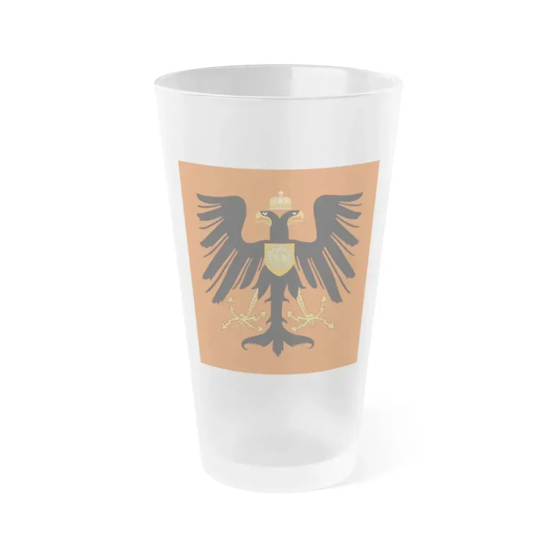 Flag of the Principality of Albania 1915 - Frosted Pint Glass 16oz 16oz Frosted - Go Mug Yourself