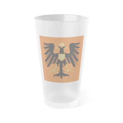 Flag of the Principality of Albania 1915 - Frosted Pint Glass 16oz 16oz Frosted - Go Mug Yourself