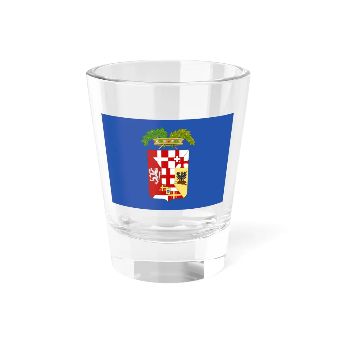 Flag of the Province of Alessandria (Italy) Shot Glass 1.5oz 1.5oz - Go Mug Yourself