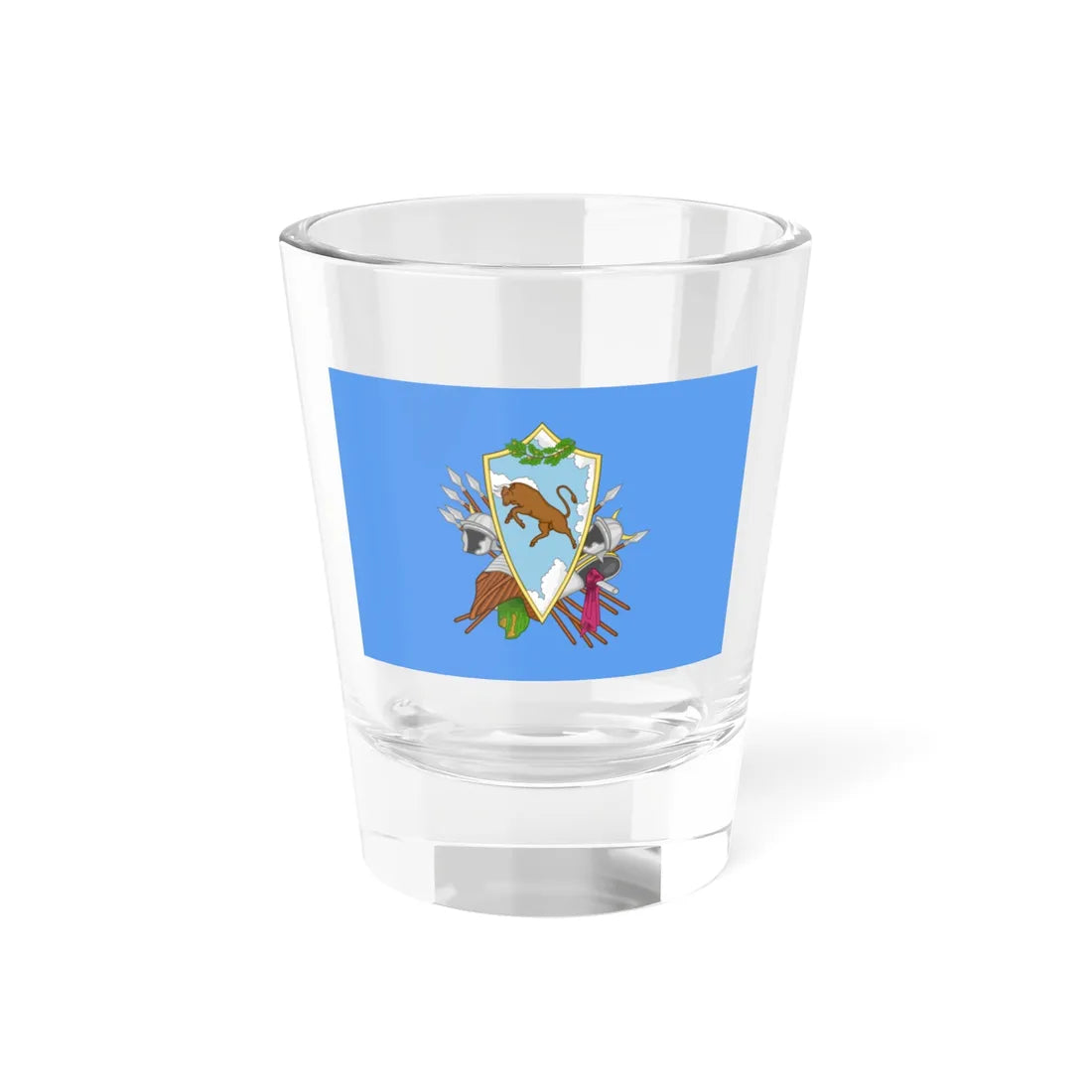 Flag of the province of Benevento (Italy) Shot Glass 1.5oz 1.5oz - Go Mug Yourself