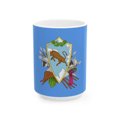Flag of the province of Benevento (Italy) White Coffee Mug 15oz - Go Mug Yourself
