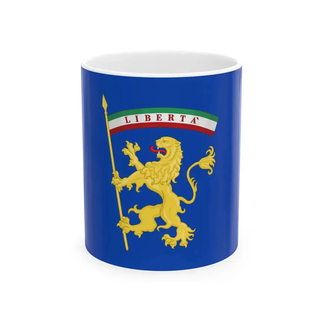 Flag of the province of Bologna (Italy) White Coffee Mug 11oz - Go Mug Yourself