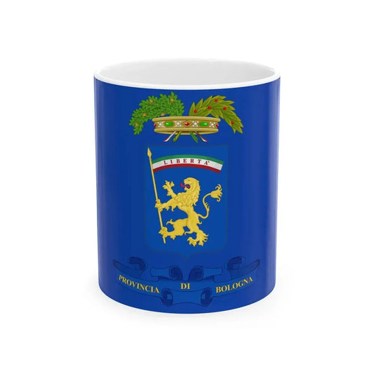 Flag of the Province of Bologna Variant (Italy) White Coffee Mug 11oz - Go Mug Yourself