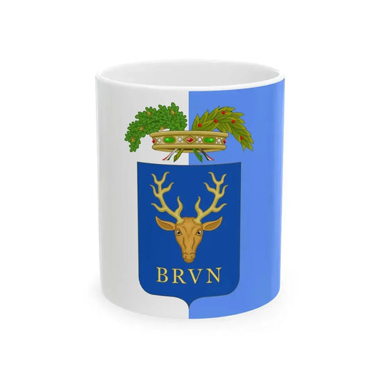 Flag of the Province of Brindisi (Italy) White Coffee Mug 11oz - Go Mug Yourself