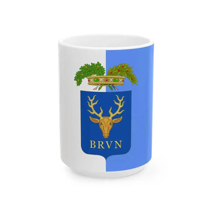 Flag of the Province of Brindisi (Italy) White Coffee Mug 15oz - Go Mug Yourself