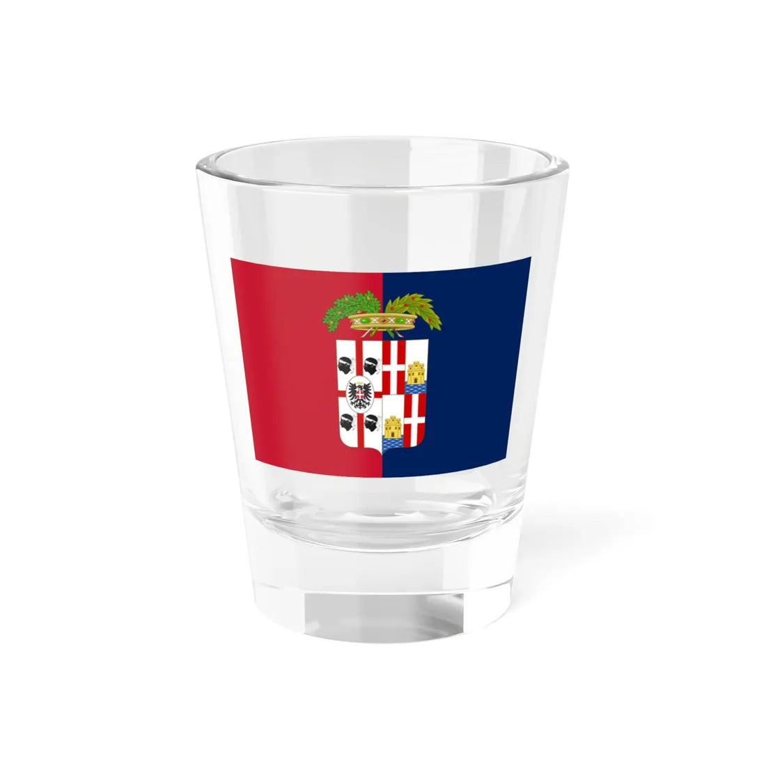 Flag of the Province of Cagliari (Italy) Shot Glass 1.5oz 1.5oz - Go Mug Yourself