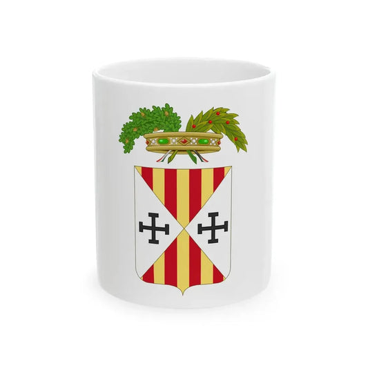 Flag of the Province of Catanzaro (Italy) White Coffee Mug 11oz - Go Mug Yourself