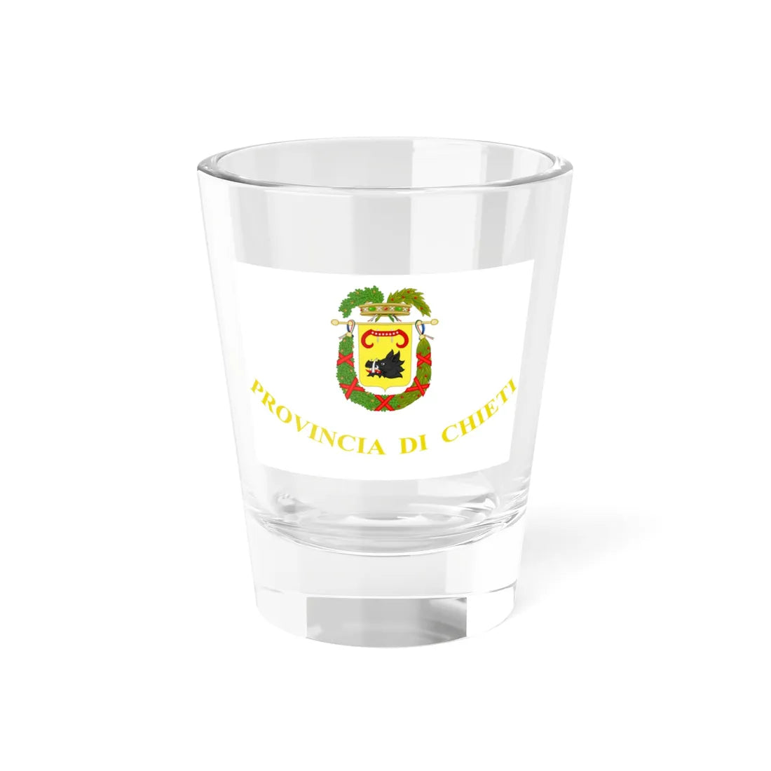 Flag of the province of Chieti (Italy) Shot Glass 1.5oz 1.5oz - Go Mug Yourself