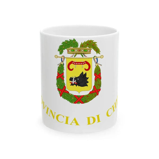 Flag of the province of Chieti (Italy) White Coffee Mug 11oz - Go Mug Yourself