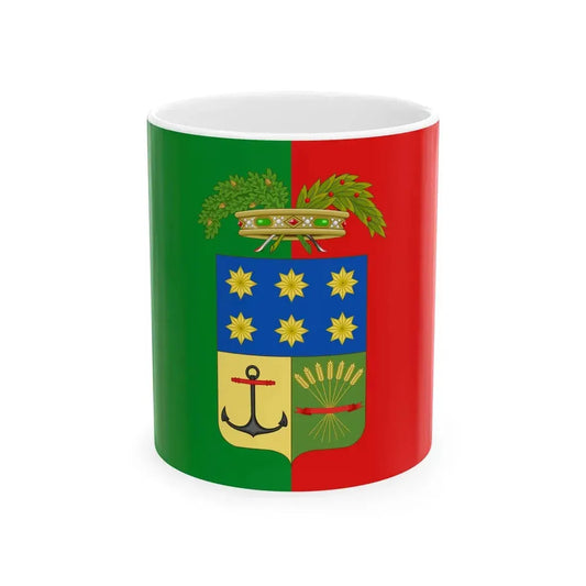 Flag of the Province of Crotone (Italy) White Coffee Mug 11oz - Go Mug Yourself