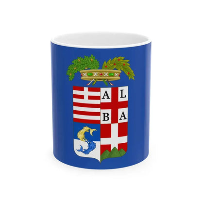 Flag of the Province of Cuneo (Italy) White Coffee Mug 11oz - Go Mug Yourself