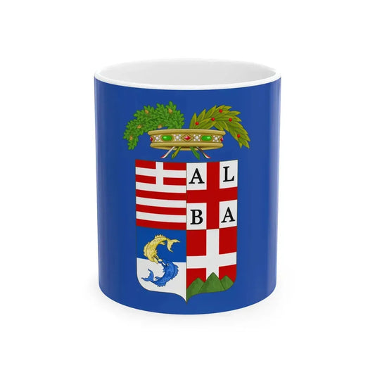 Flag of the Province of Cuneo (Italy) White Coffee Mug 11oz - Go Mug Yourself