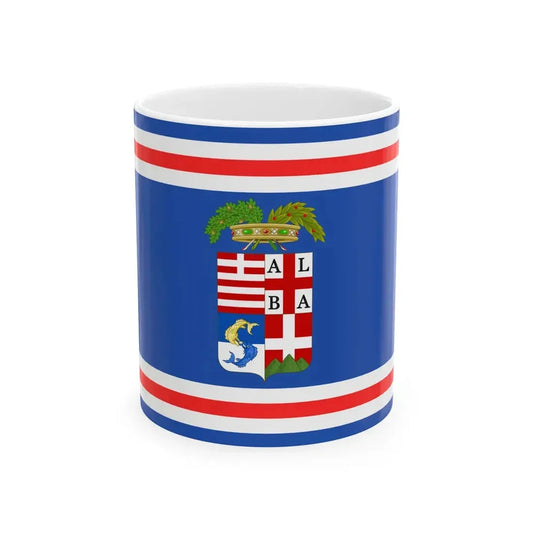 Flag of the Province of Cuneo Variant (Italy) White Coffee Mug 11oz - Go Mug Yourself