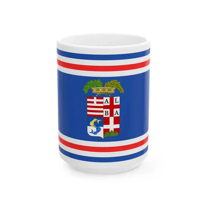 Flag of the Province of Cuneo Variant (Italy) White Coffee Mug 15oz - Go Mug Yourself