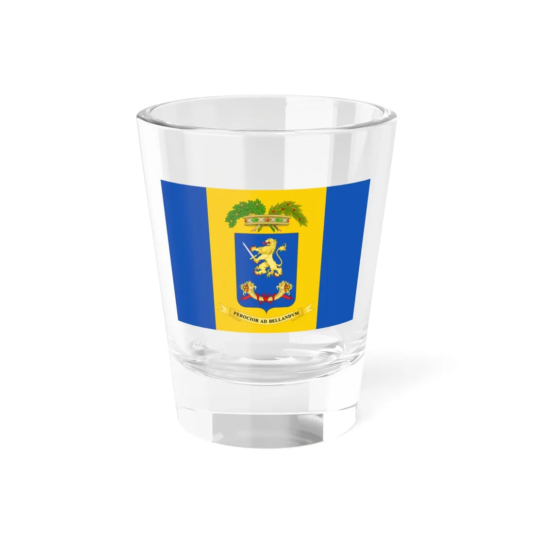 Flag of the Province of Frosinone (Italy) Shot Glass 1.5oz 1.5oz - Go Mug Yourself