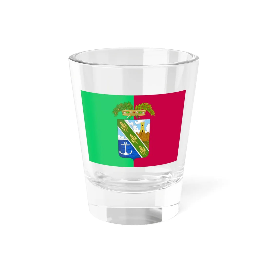Flag of The Province of Latina (Italy) Shot Glass 1.5oz 1.5oz - Go Mug Yourself