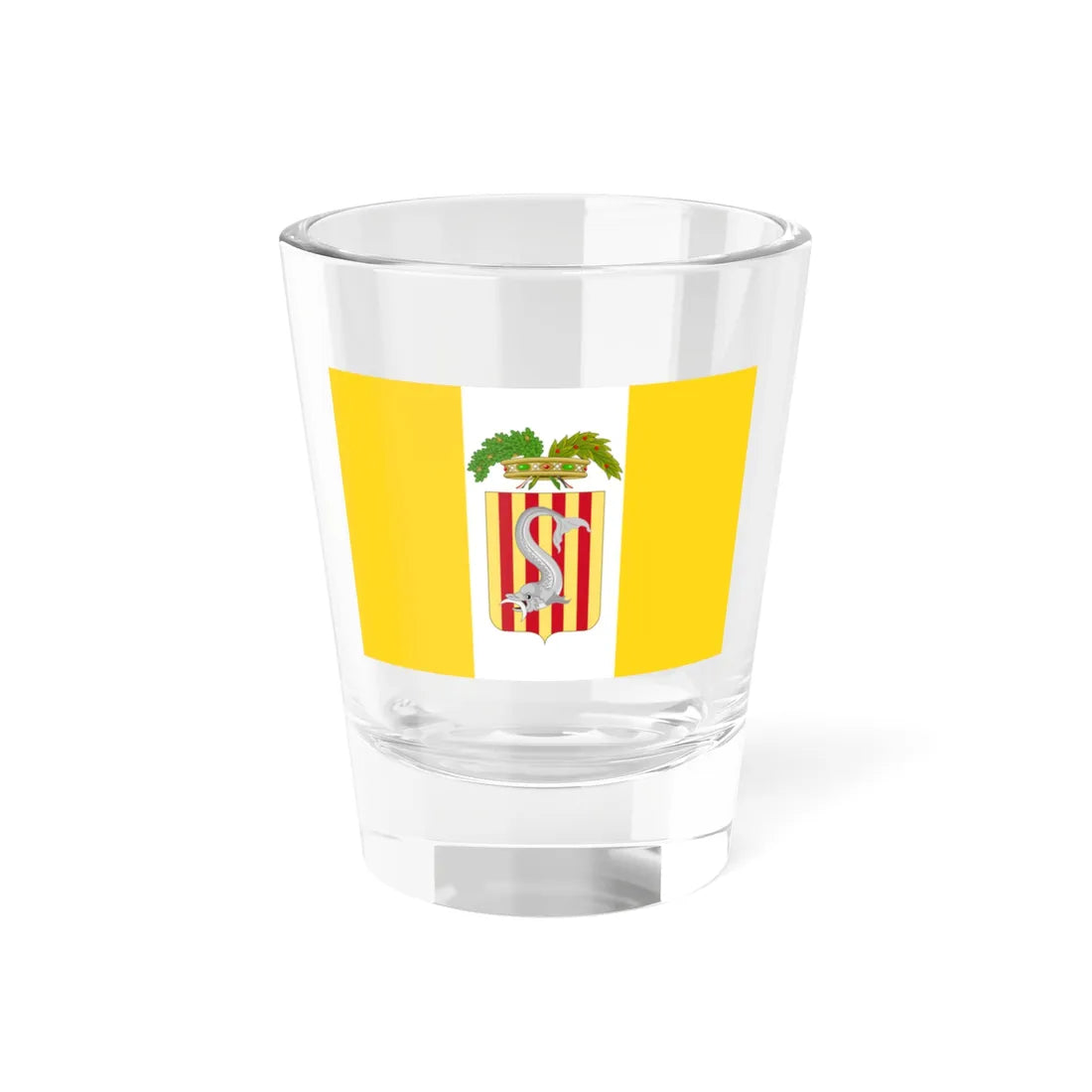 Flag of the Province of Lecce (Italy) Shot Glass 1.5oz 1.5oz - Go Mug Yourself