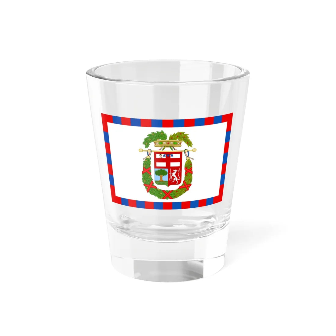 Flag of the Province of Mantua (Italy) Shot Glass 1.5oz 1.5oz - Go Mug Yourself
