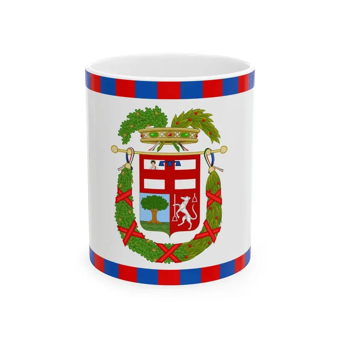 Flag of the Province of Mantua (Italy) White Coffee Mug 11oz - Go Mug Yourself