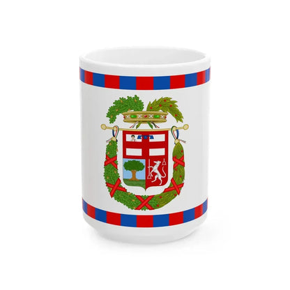 Flag of the Province of Mantua (Italy) White Coffee Mug 15oz - Go Mug Yourself