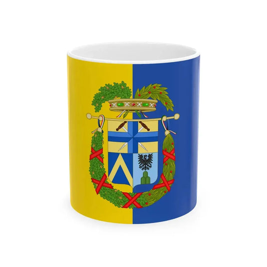 Flag of the province of Modena (Italy) White Coffee Mug 11oz - Go Mug Yourself