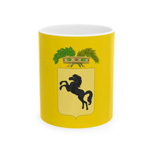 Flag of the province of Naples Variant (Italy) White Coffee Mug 11oz - Go Mug Yourself