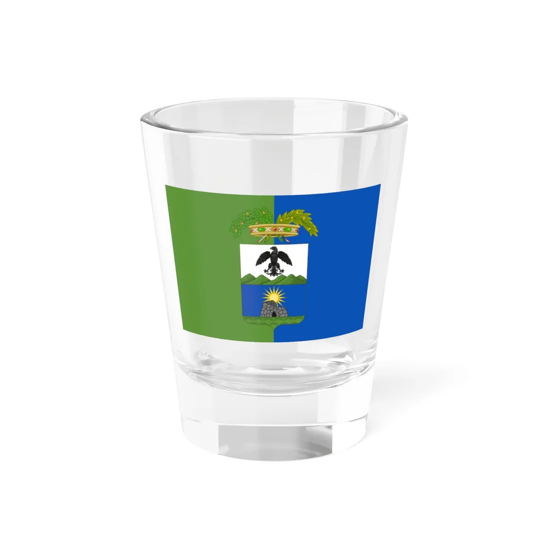 Flag of the Province of Nuoro (Italy) Shot Glass 1.5oz 1.5oz - Go Mug Yourself