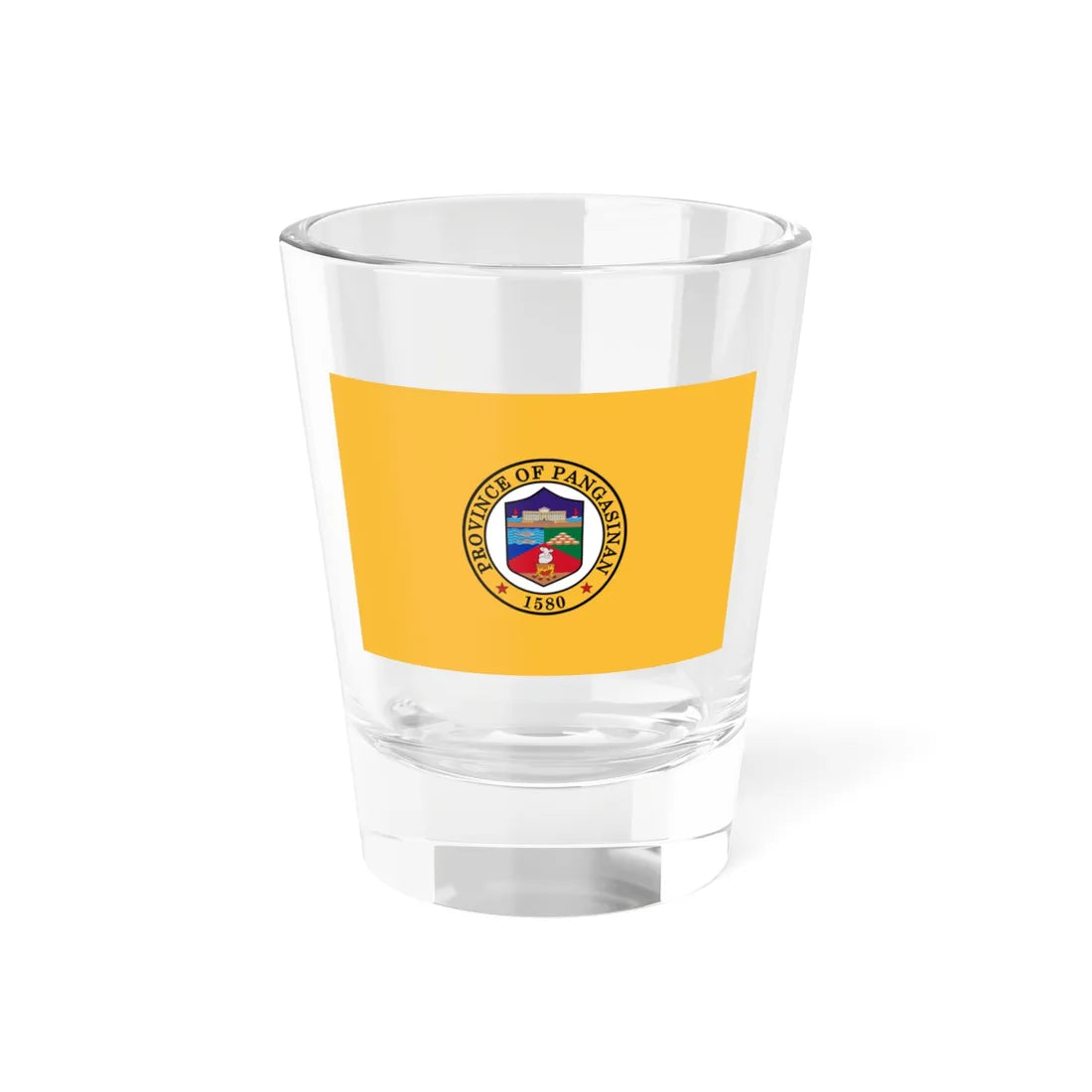 Flag of the Province of Pangasinan (Philippines) Shot Glass 1.5oz 1.5oz - Go Mug Yourself