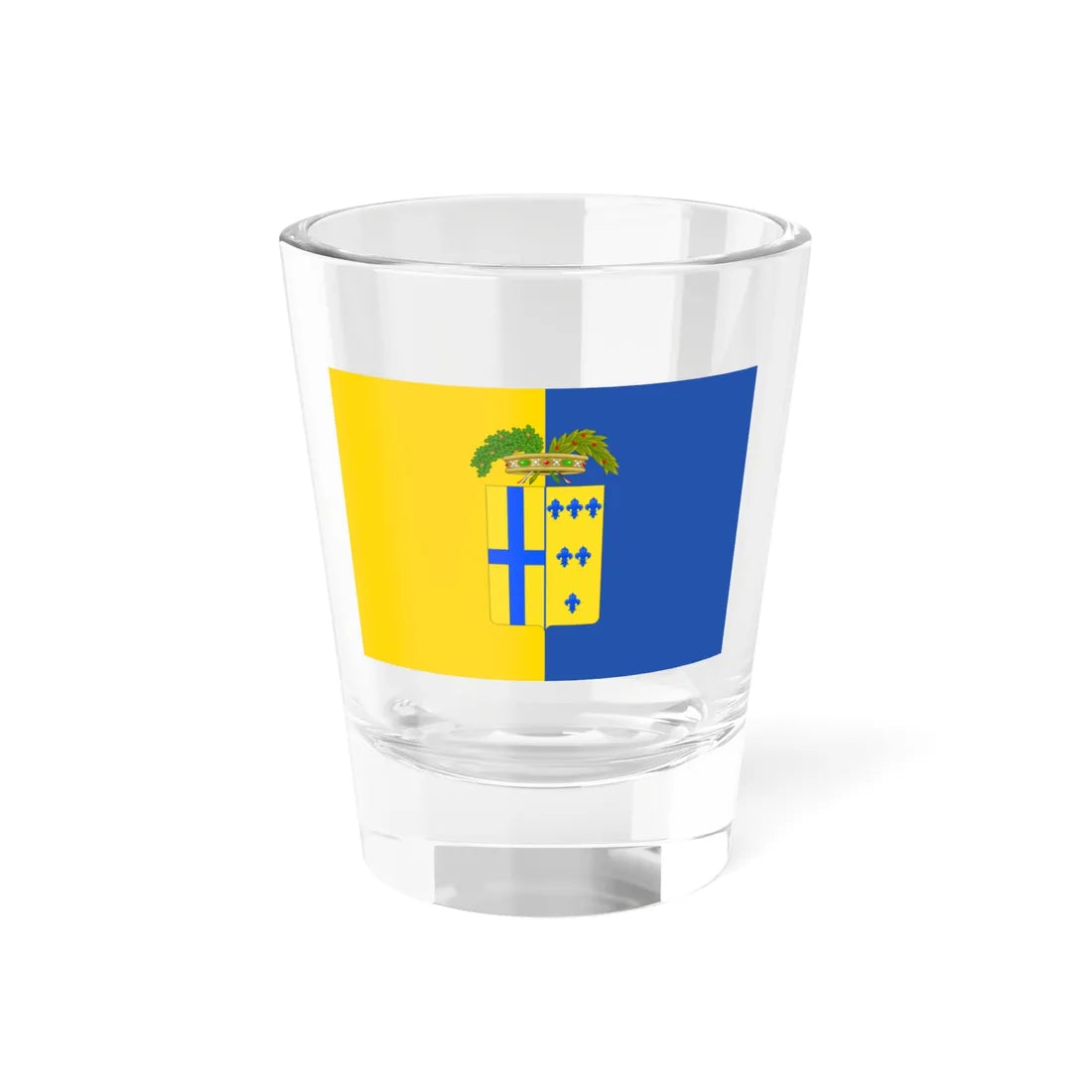 Flag of the province of Parma (Italy) Shot Glass 1.5oz 1.5oz - Go Mug Yourself