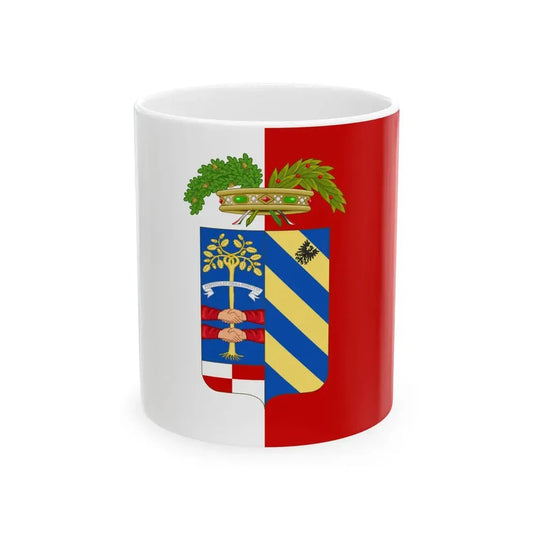 Flag of the province of Pesaro-Urbino (Italy) White Coffee Mug 11oz - Go Mug Yourself