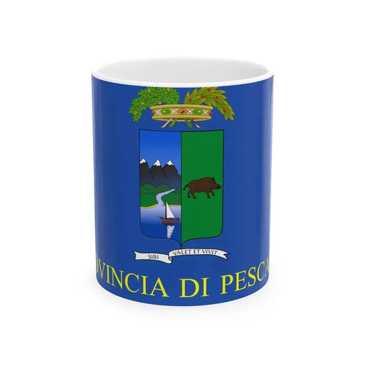 Flag of the Province of Pescara (Italy) White Coffee Mug 11oz - Go Mug Yourself