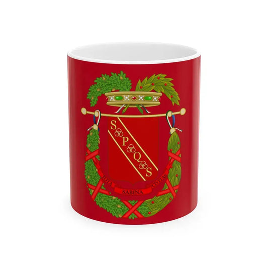 Flag of the province of Rieti (Italy) White Coffee Mug 11oz - Go Mug Yourself