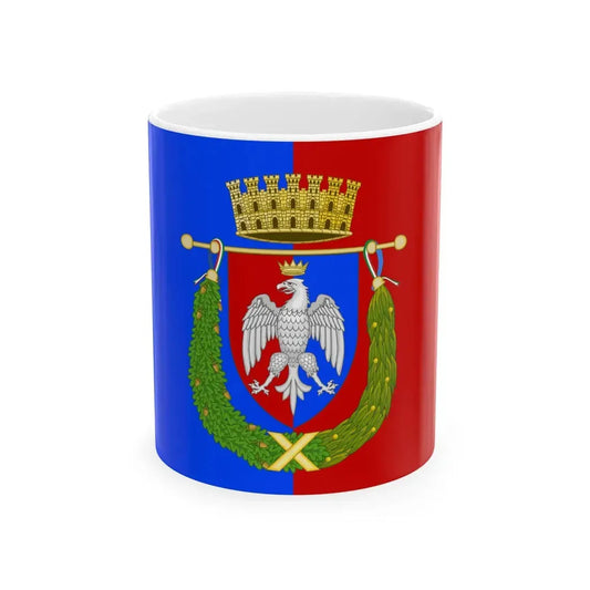 Flag of the Province of Rome (Italy) White Coffee Mug 11oz - Go Mug Yourself