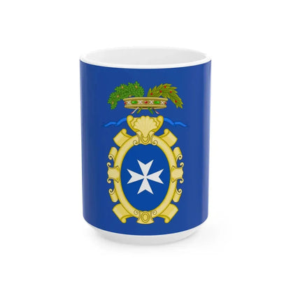 Flag of the province of Salerno (Italy) White Coffee Mug 15oz - Go Mug Yourself