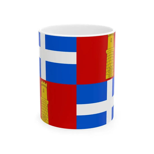 Flag of the province of Sassari (Italy) White Coffee Mug 11oz - Go Mug Yourself