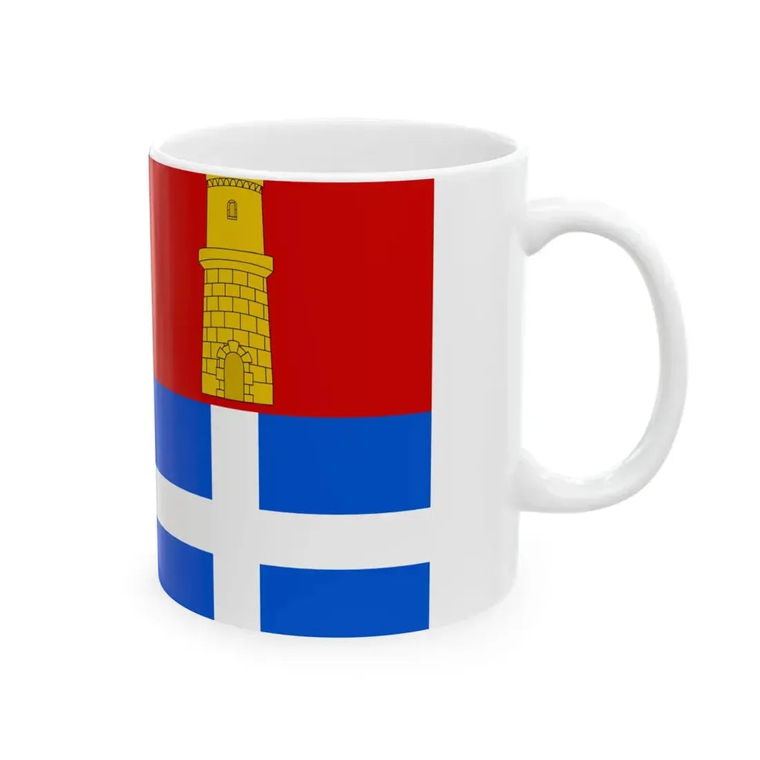 Flag of the province of Sassari (Italy) White Coffee Mug - Go Mug Yourself