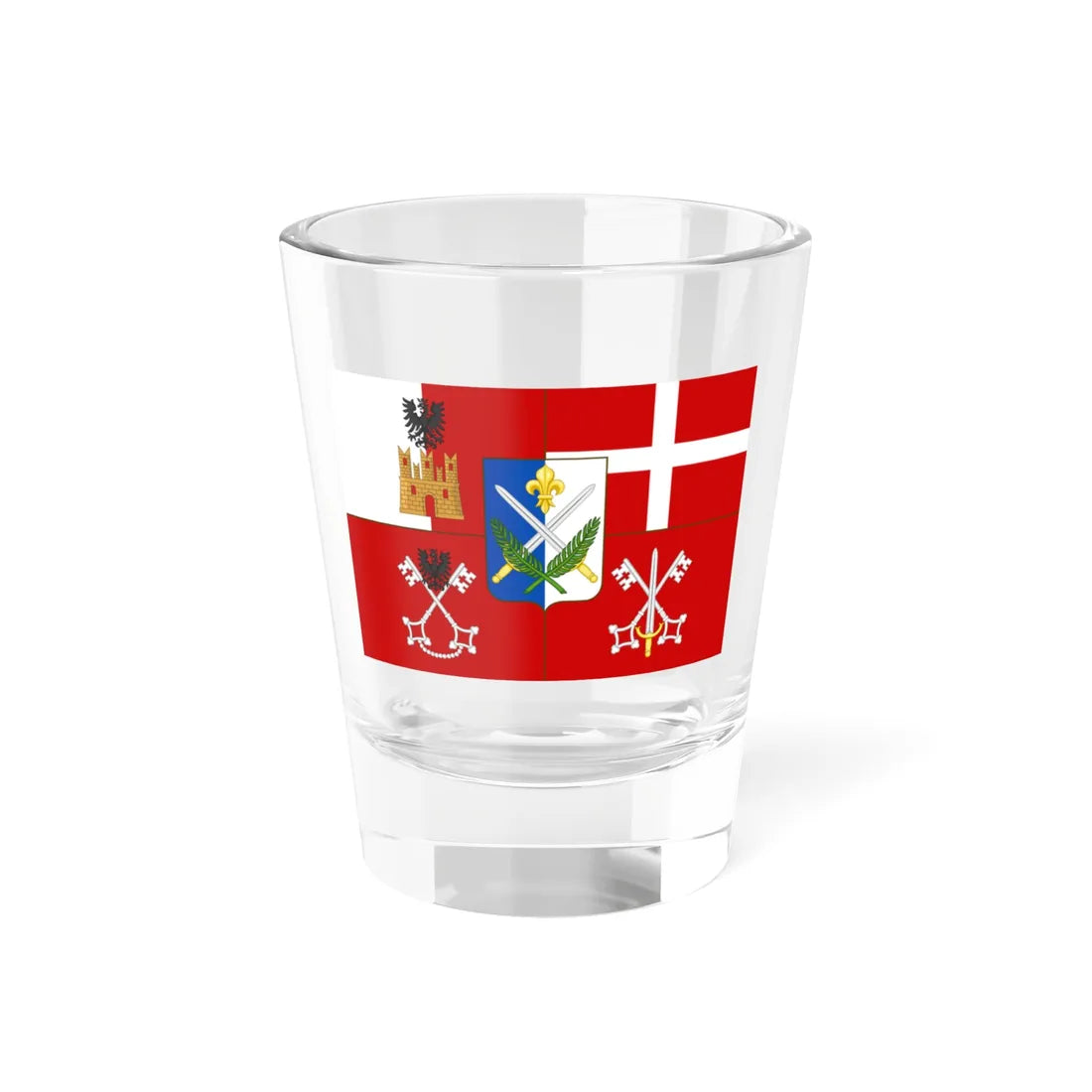Flag of the Province of Sondrio (Italy) Shot Glass 1.5oz 1.5oz - Go Mug Yourself