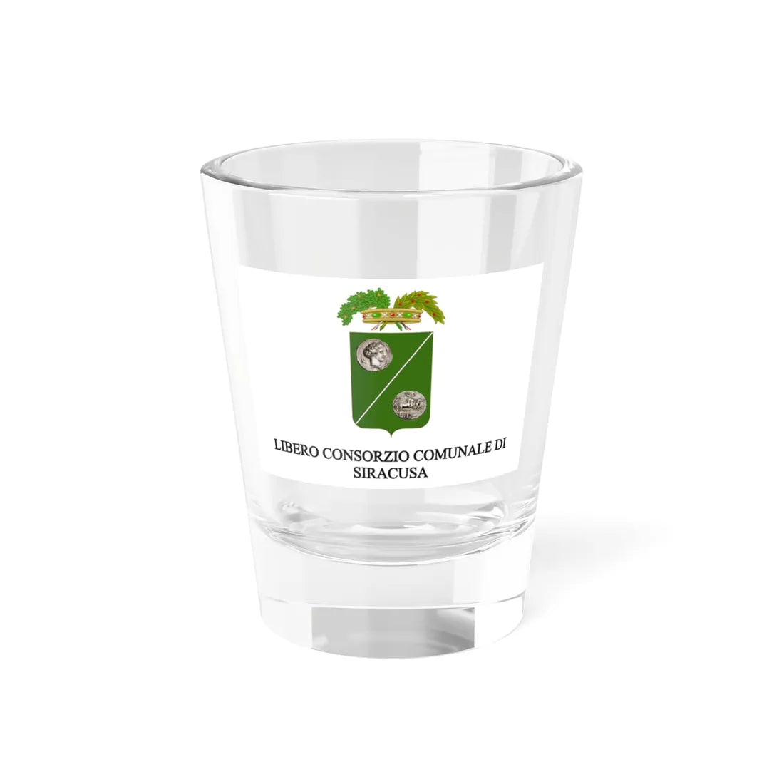 Flag of the Province of Syracuse (Italy) Shot Glass 1.5oz 1.5oz - Go Mug Yourself
