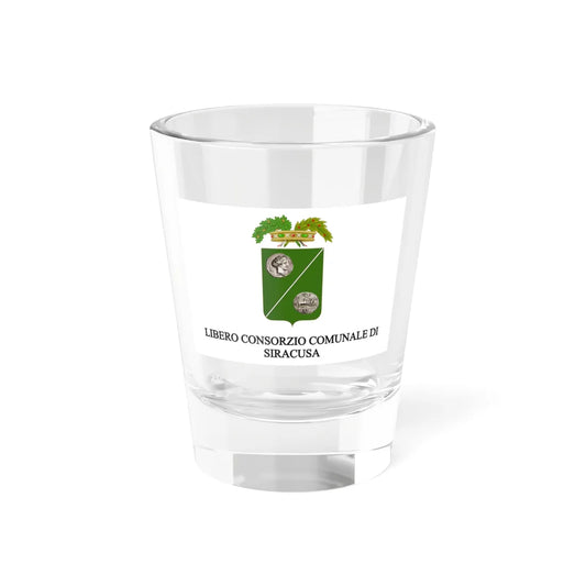 Flag of the Province of Syracuse (Italy) Shot Glass 1.5oz 1.5oz - Go Mug Yourself