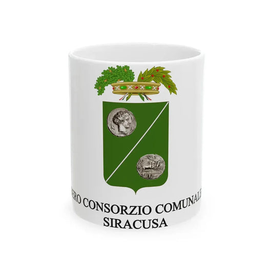 Flag of the Province of Syracuse (Italy) White Coffee Mug 11oz - Go Mug Yourself