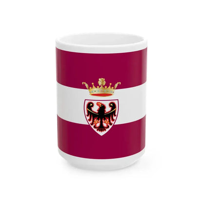 Flag of the Province of Trento (Italy) White Coffee Mug 15oz - Go Mug Yourself