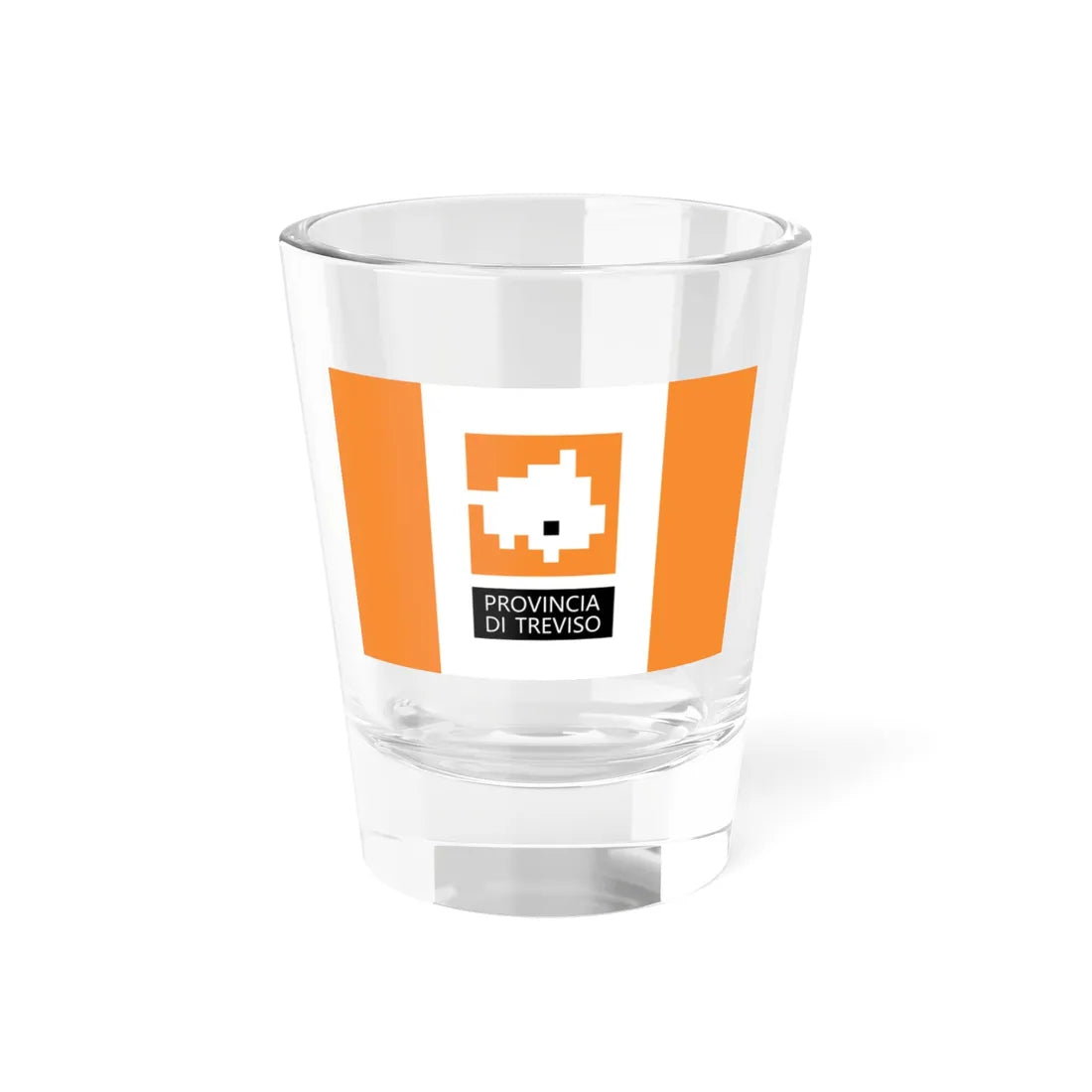 Flag of the Province of Treviso 2015 design (Italy) Shot Glass 1.5oz 1.5oz - Go Mug Yourself