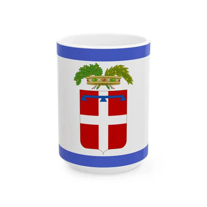 Flag of the Province of Turin (Italy) White Coffee Mug 15oz - Go Mug Yourself