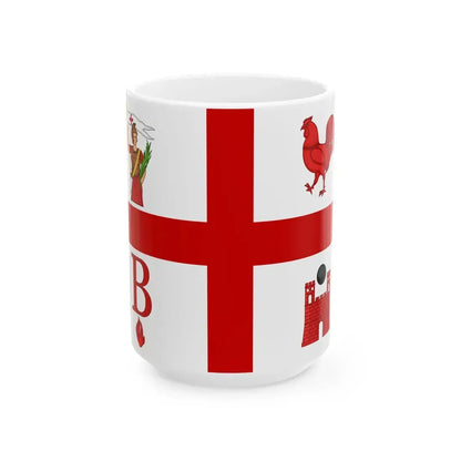 Flag of the Province of Varese (Italy) White Coffee Mug 15oz - Go Mug Yourself