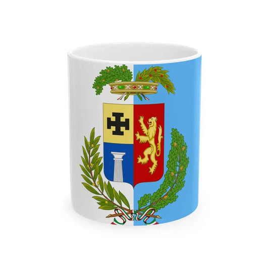 Flag of the Province of Vibo Valentia (Italy) White Coffee Mug 11oz - Go Mug Yourself