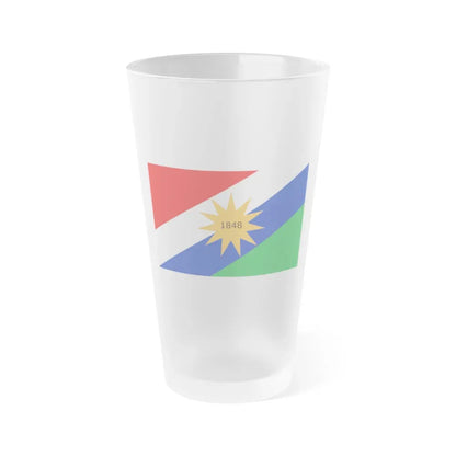 Flag of the Puntarenas Province Costa Rica - Frosted Pint Glass 16oz 16oz Frosted - Go Mug Yourself