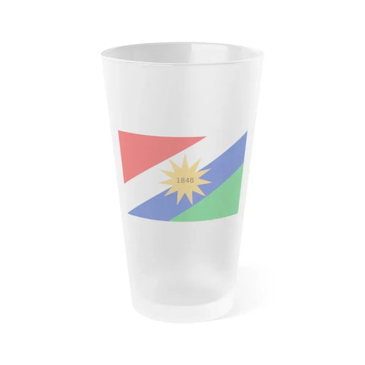 Flag of the Puntarenas Province Costa Rica - Frosted Pint Glass 16oz 16oz Frosted - Go Mug Yourself