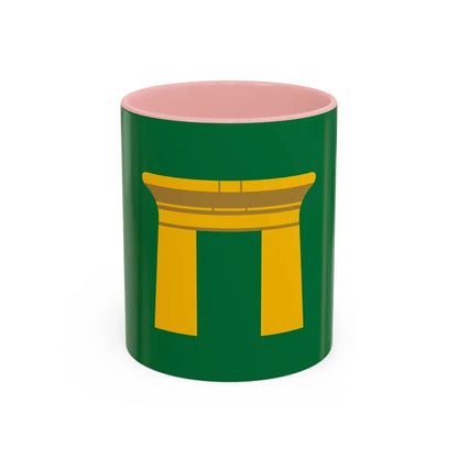 Flag of the Qena Governorate Egypt - Accent Coffee Mug 11oz Pink - Go Mug Yourself