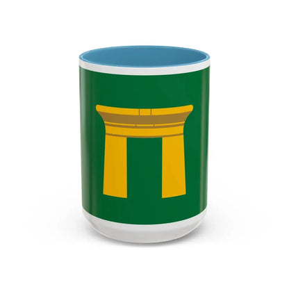 Flag of the Qena Governorate Egypt - Accent Coffee Mug 15oz Light Blue - Go Mug Yourself