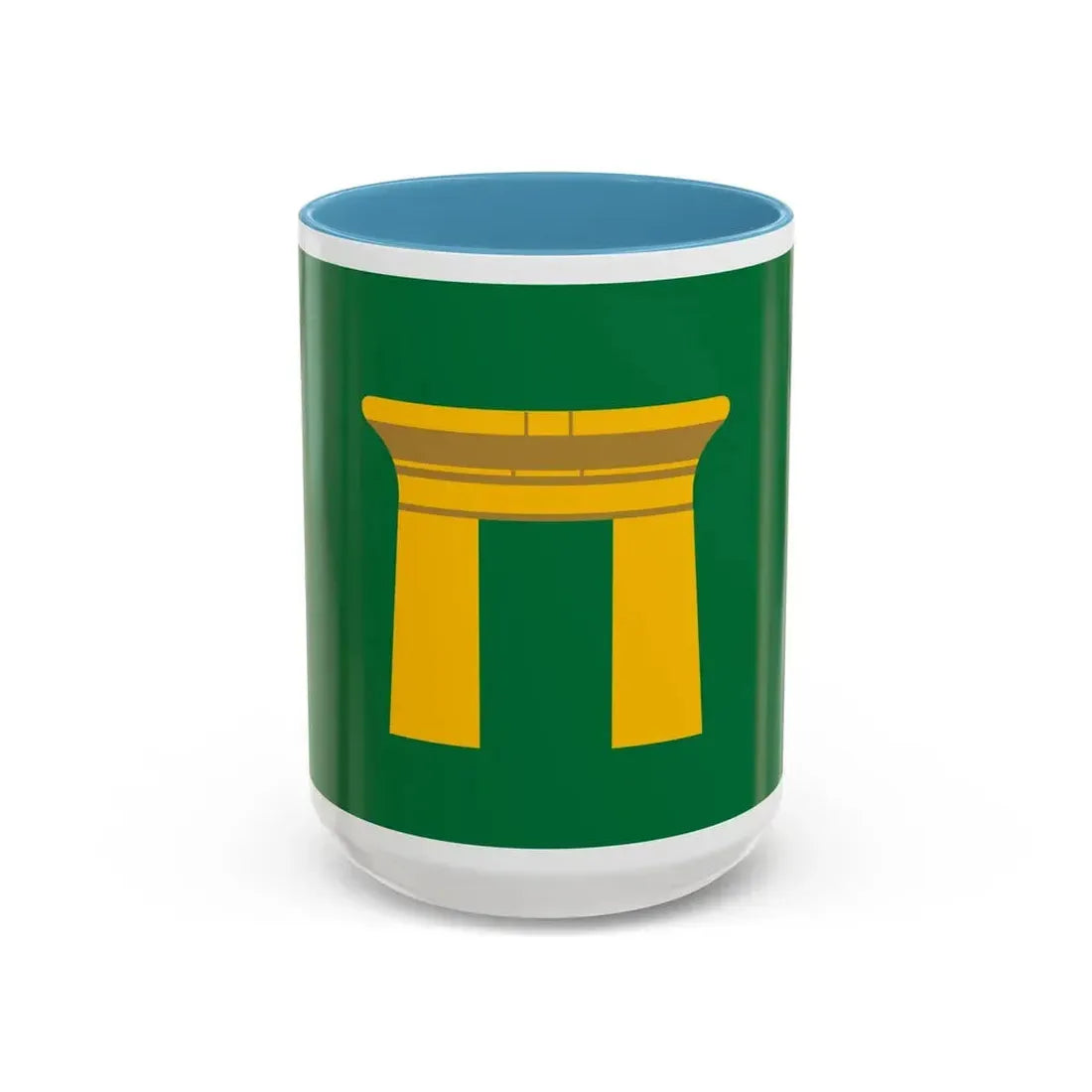 Flag of the Qena Governorate Egypt - Accent Coffee Mug 15oz Light Blue - Go Mug Yourself